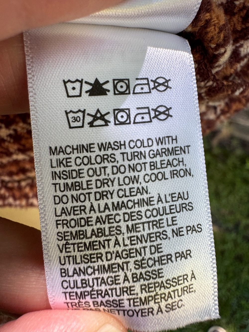 Lucky Brand Cropped Utility Jacket Houndstooth Brown Corduroy Collar Women's XL - Picture 8 of 9